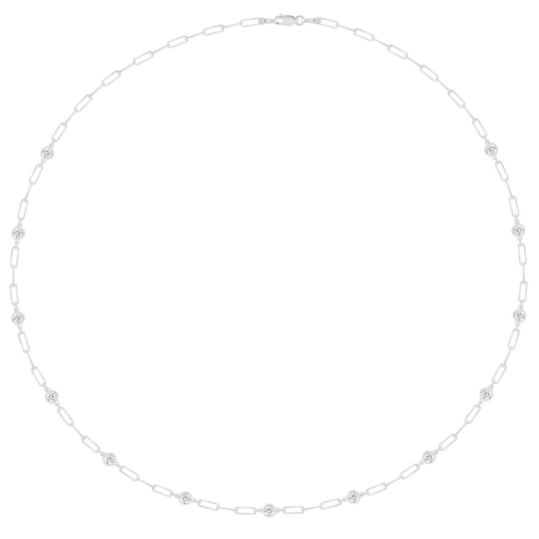 LG - 14K 1.03CT D-NECKLACE LDS RDS SIZE 17 INCH "CERTIFIED"
